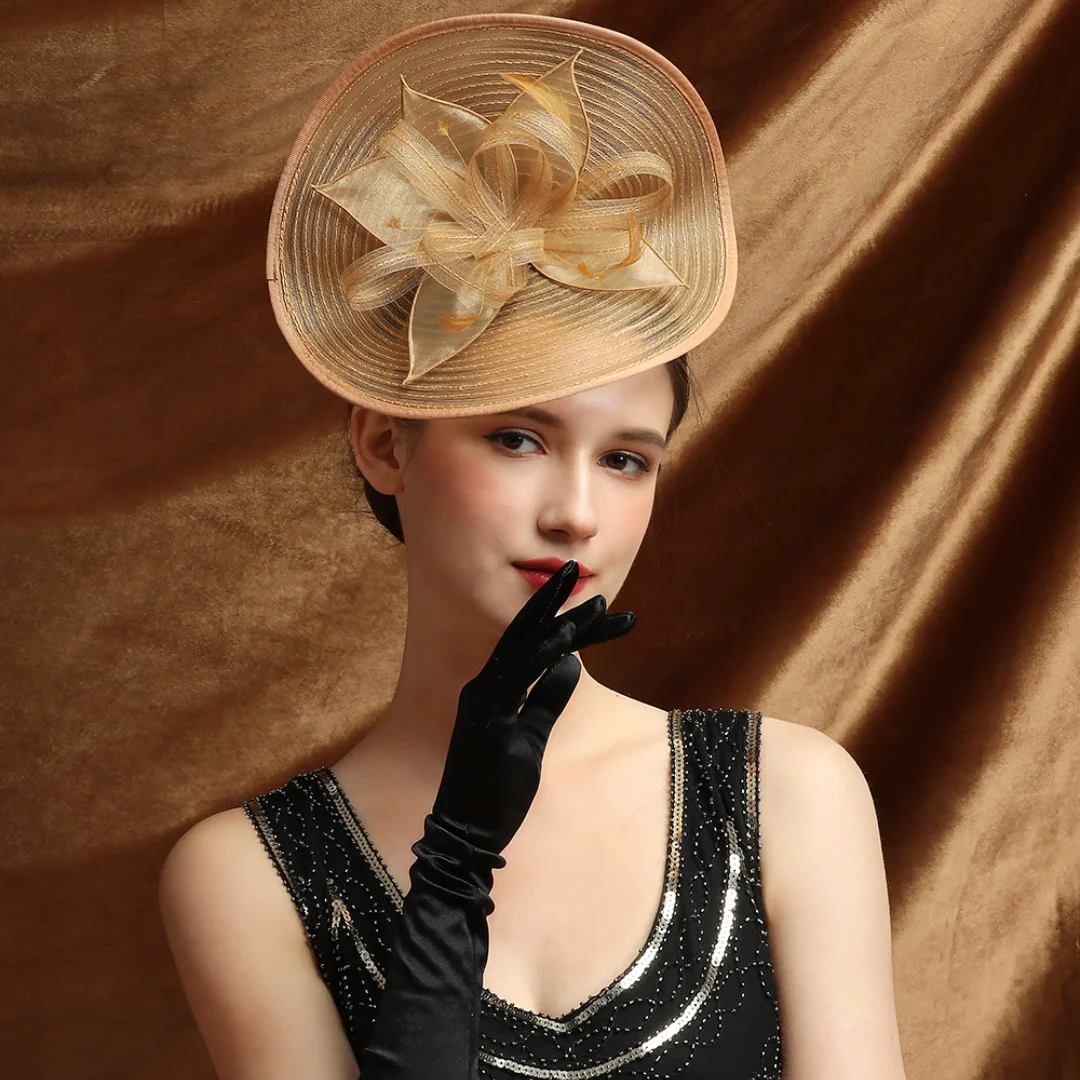 Fancy Hawaiian Fascinators Hats Hair Accessories Headdress Headpieces Bride Headband Headgear Derby Hat for Women Ladies