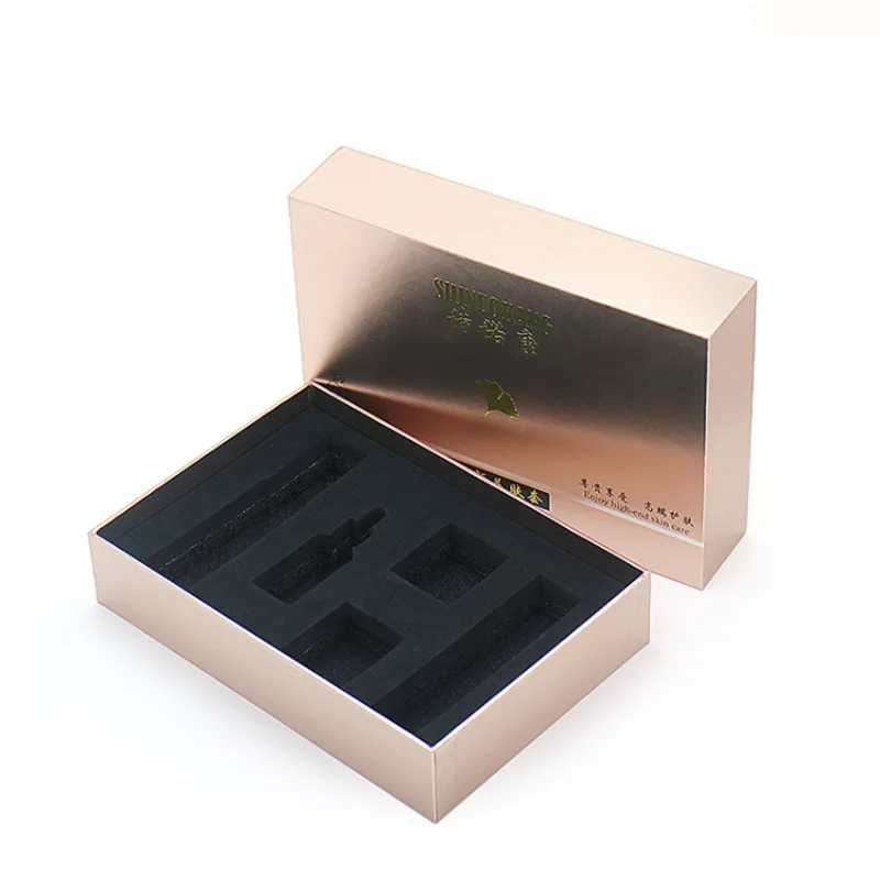 Black Wholesale Printing Different Size Custom Flip Top Luxury Skincare Products Paper Magnetic Gift Cosmetic Box Packaging