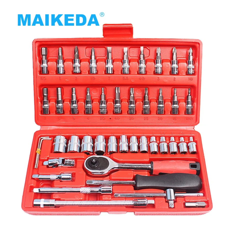  Набор метрических гнезд dr crv 1/4 дюйма с трещоткой 46
