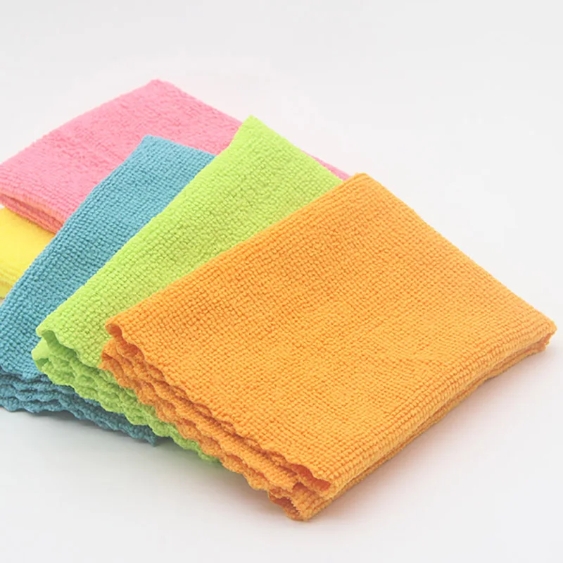 Multipurpose cheap and durable dust cleaning super absorbent 40x40 kitchen microfiber rags