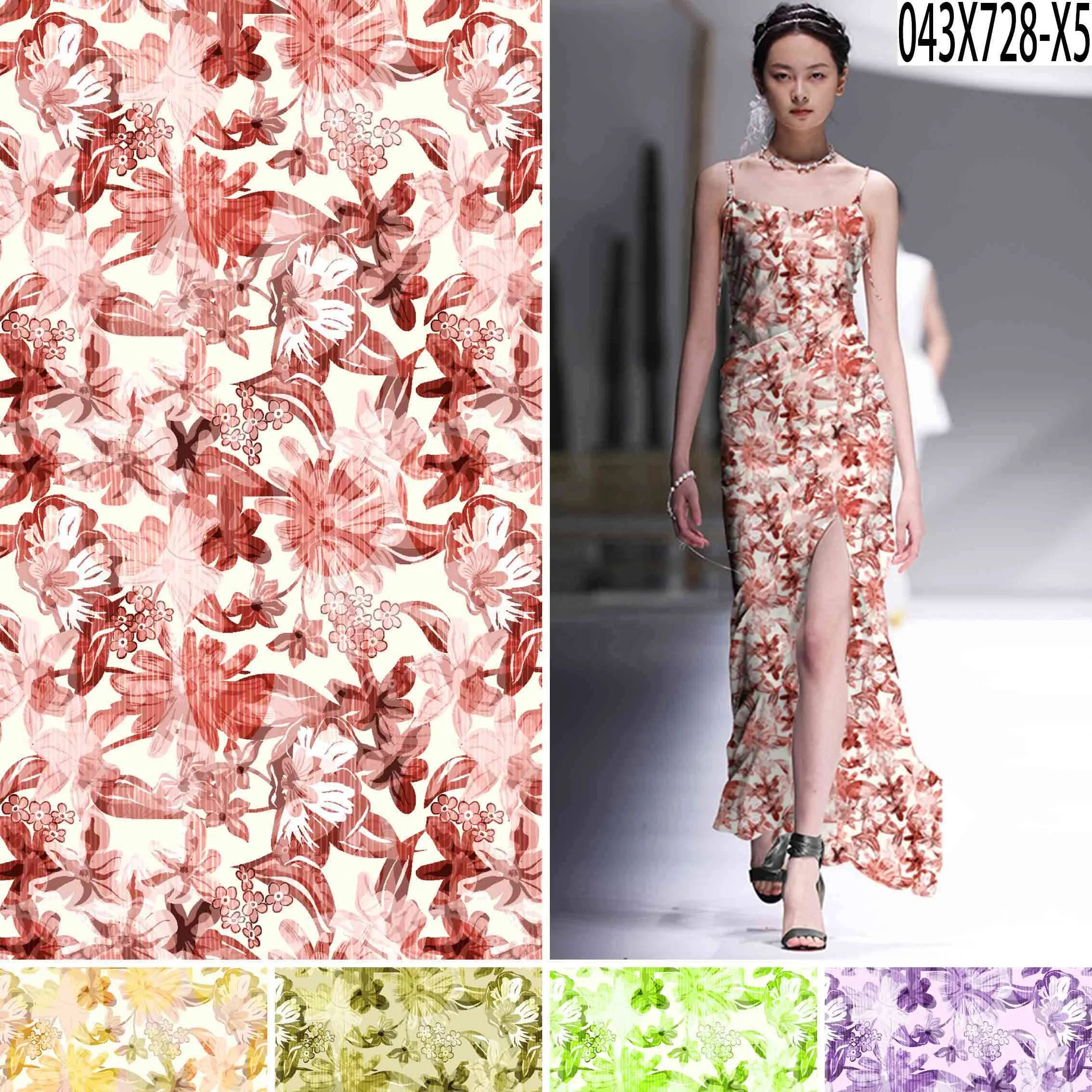 Top quality eco-friendly plain dyed African print floral tencel polyester fabric for clothing
