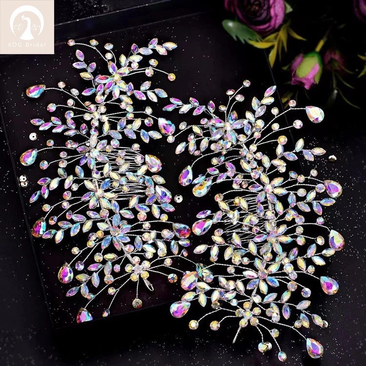 Jewelry Pieces Hot Sale Rhinestone Luxury Rhinestone Wedding Crown Comb Hair Pin Wed Crystal Bridal Hair Accessories Wedding