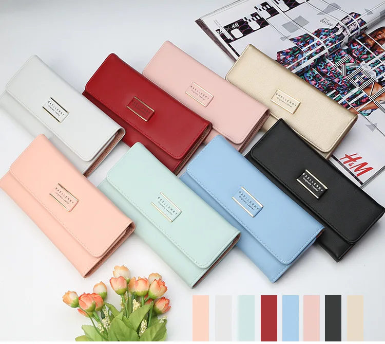 Baellerry Fashion Tri-fold Long Style Large Capacity Multifunctional Wallet For Women,Ladies Card Case Phone Bag