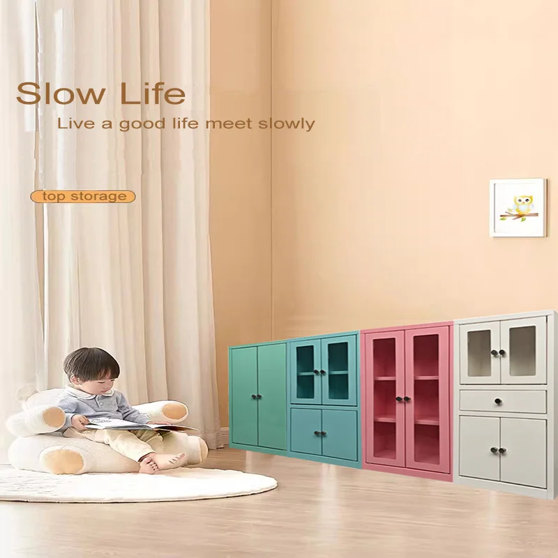 Hot Products pink All-Metal Mini Toy Storage Cabinet two Swing Vertical Magnetic Door The more you buy, the lower the price.