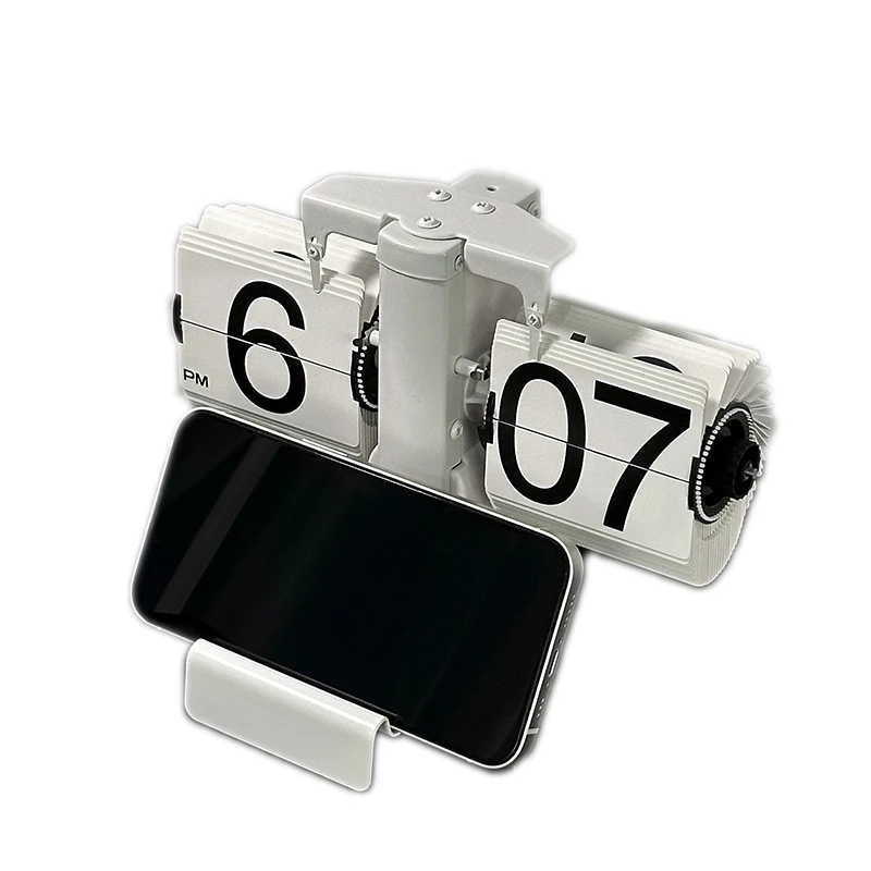 Creative Multi-Functional Personalized Quartz Clock Digital Page-Turning Desktop Decorative Ornaments Dramatic Bracket Mobile