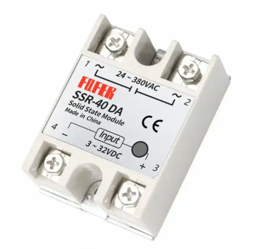 Original and new Solid State Relay SSR-40 SSR-40DA dc-ac 40A actually 3-32V dc 24 -380V AC SSR relay No Protection SSR-40DA