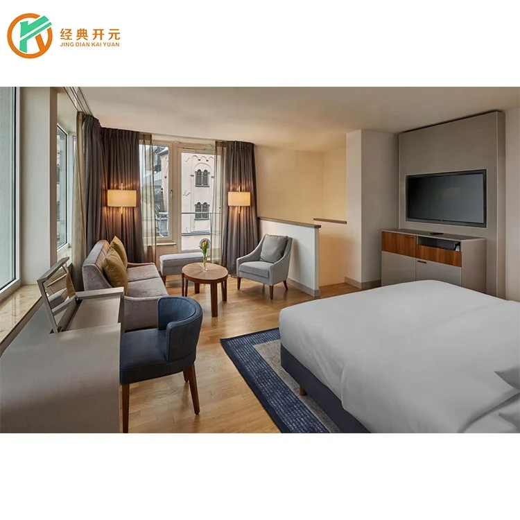 IDM-276 5 star luxury hotel furniture modern king and queen bed room furniture hotel bedroom set