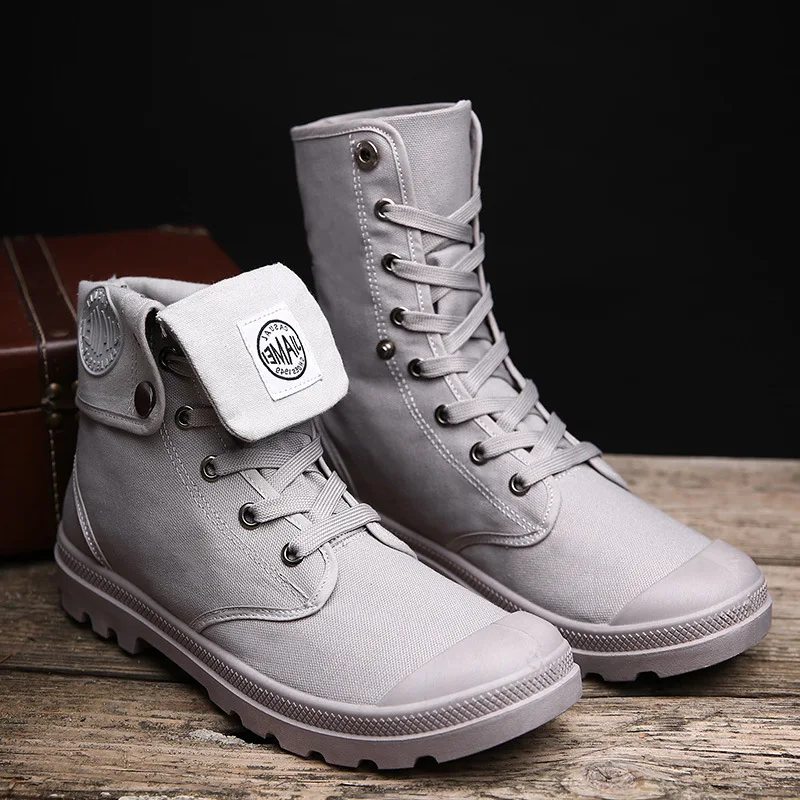 2021 Other Trendy Shoes Mens Vintage Retro Martin Boots High-Top Lace-Up Canvas Boots