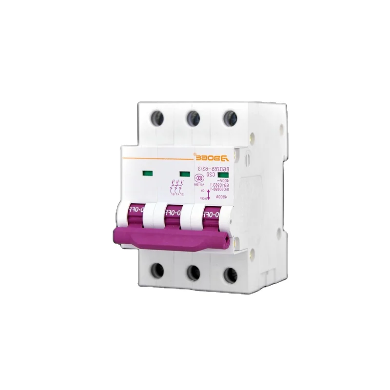10A changeover switch mcb 10 amp mini circuit breaker AC 3 pole mccb 3 phase circuit breaker