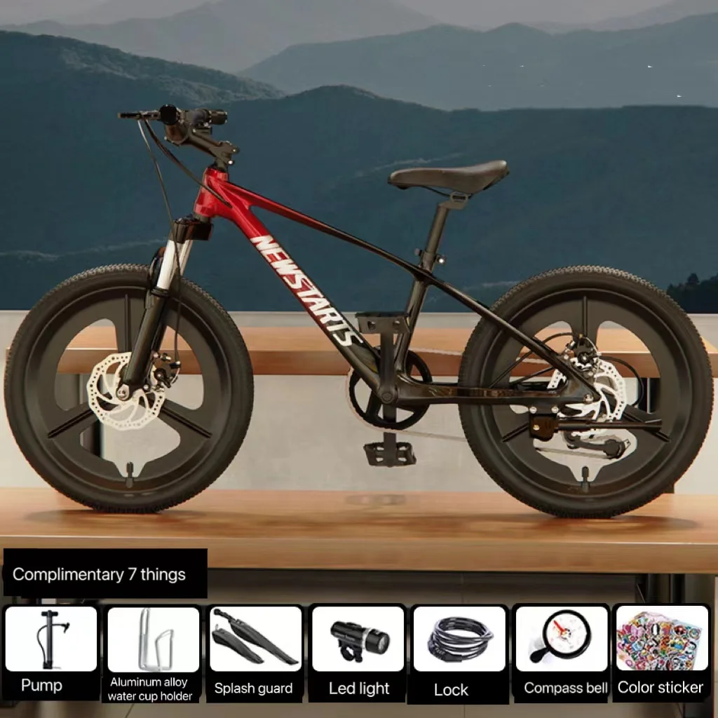 OEM 18 20 22 Inch Magnesium Alloy Fork Suspension Children Bike Mountain Bike for 10 Years