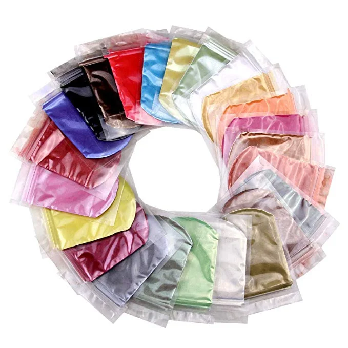 Multi colors 50g pearl mica powder pigment set for candles lipgloss making epoxy resin white