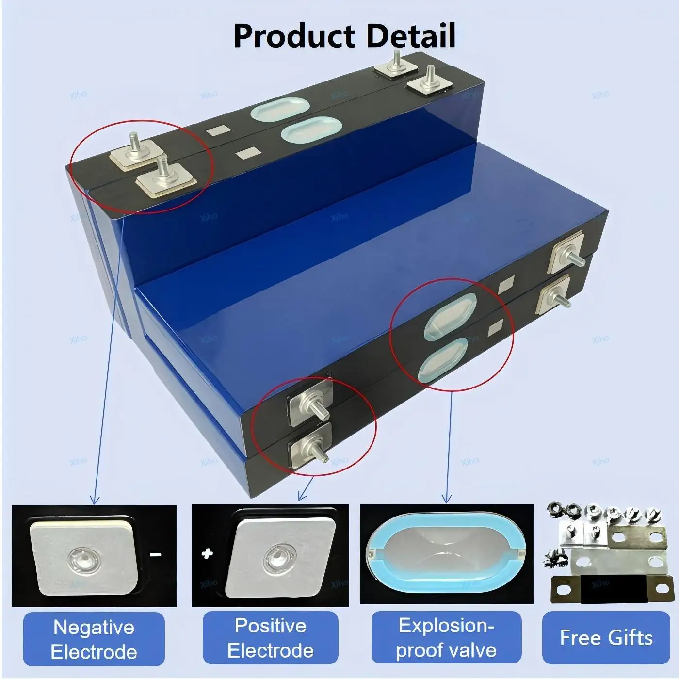 Xiho Calb Catl 3.7V Nmc Battery 218Ah Ncm Prismatic Cell Lithium Ion Batteries Solar Home Energy Storage