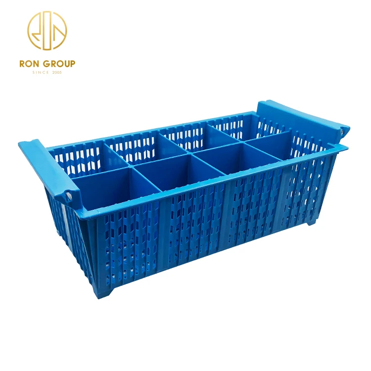 Knife Fork Spoon Cup Basket Holder 8 Compartment Plastic Dishwasher Cutlery Basket