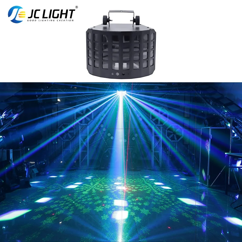 Remote Control 4 Layer Rgbw Led Beam Derby Lights Fury Led Effect Laser Stage Light Party Disco Laser Light