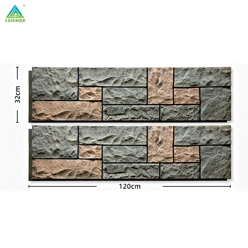 Brick and stone shape Artificial PU Stone Exterior Wall Panel for Decorative Indoor or Outdoor Use