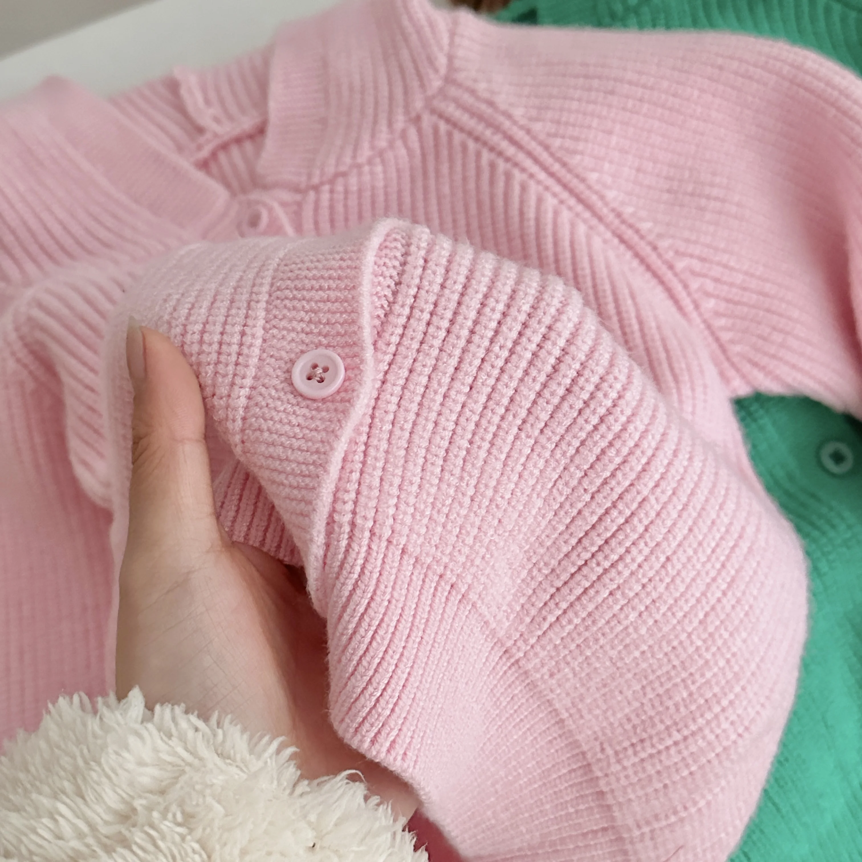 Purorigin baby clothes fashion cardigan sweaters wholesale knitted baby sweater autumn chunky cardigan oversized knit sweater