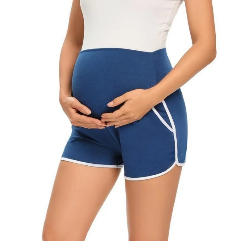 custom women maternity shorts stretch belly support pregnancy gym shorts