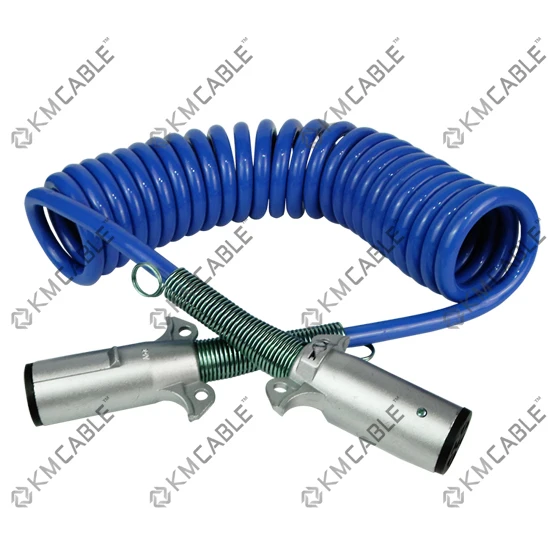 American Standard 12/24V Trailer Truck Parts Coil Cord Electric Power Spiral Wire 7P Coil Cable 7 Pin Trailer Cable