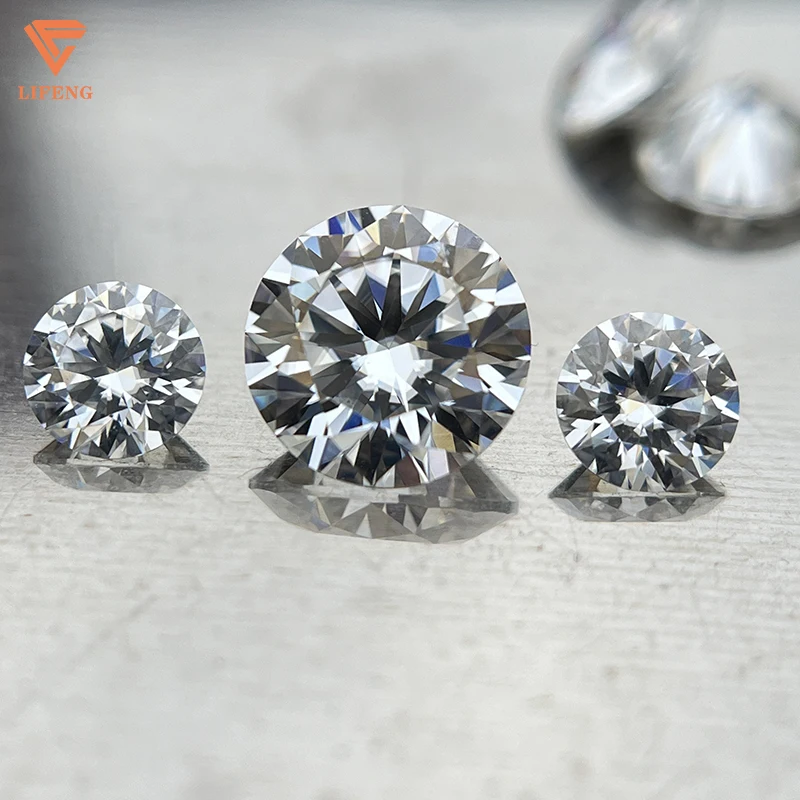 Lifeneg ready to ship Round Brilliant cut loose moissanite diamond   D vvs moissanite stone in wholesale price for jewelry