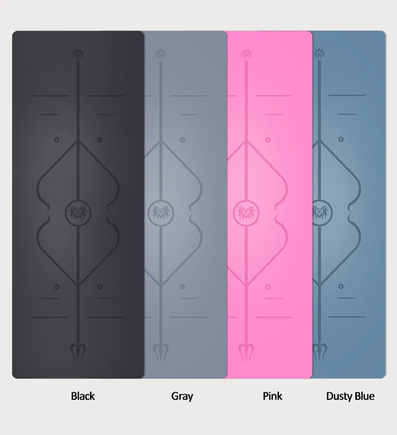 
Color print natural rubber pu yellow yoga mats 5mm custom logo 