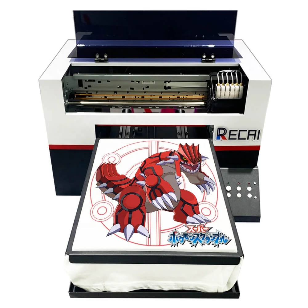 Custom print your exclusive Pokemon T-shirt! RECAI R-T3050 T shirt Printing Machine