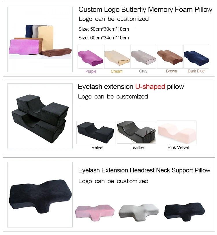 Eyelash Extension Memory Foam Pillow for Beauty Salon Neck Cervical Supporting Pillow With Removable Soft Cover