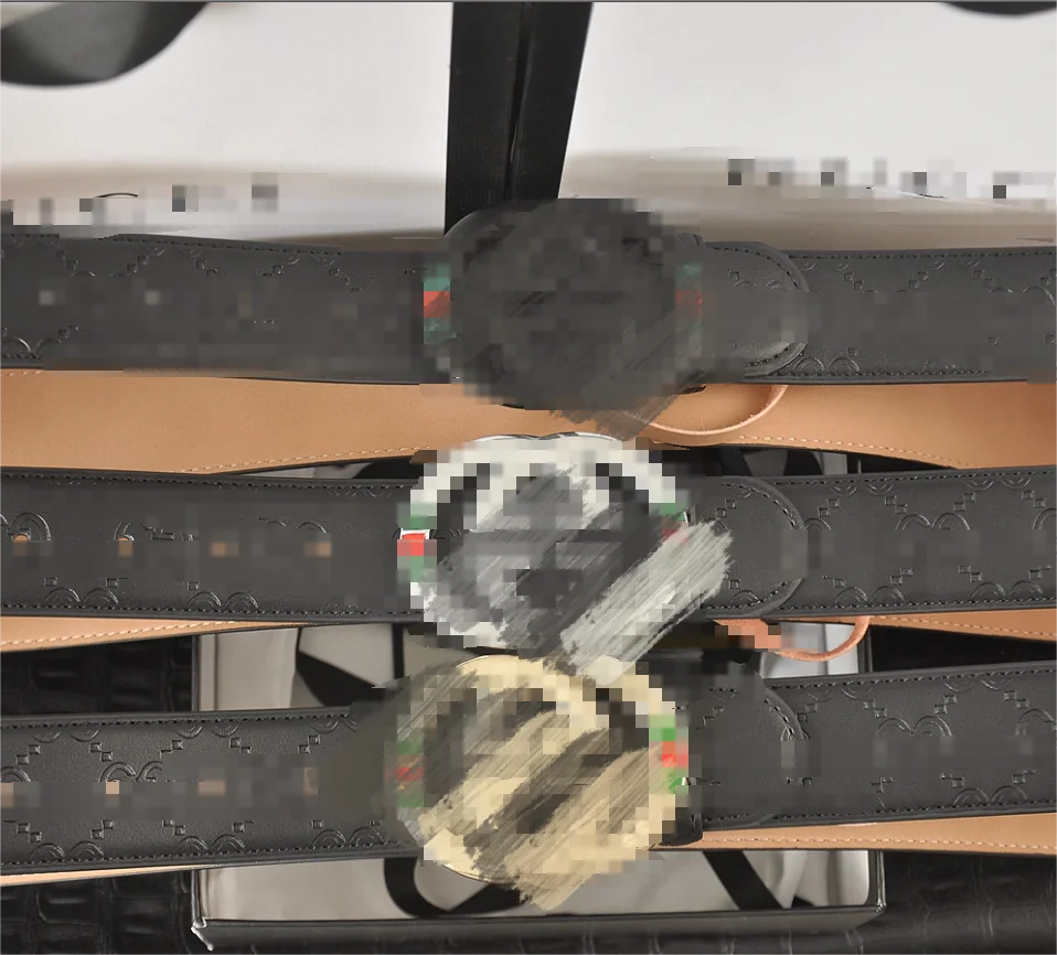 Custom Metal Buckle Gg Genuine Leather Belt For Men Big Designer Brand  Classic Design Black Belt