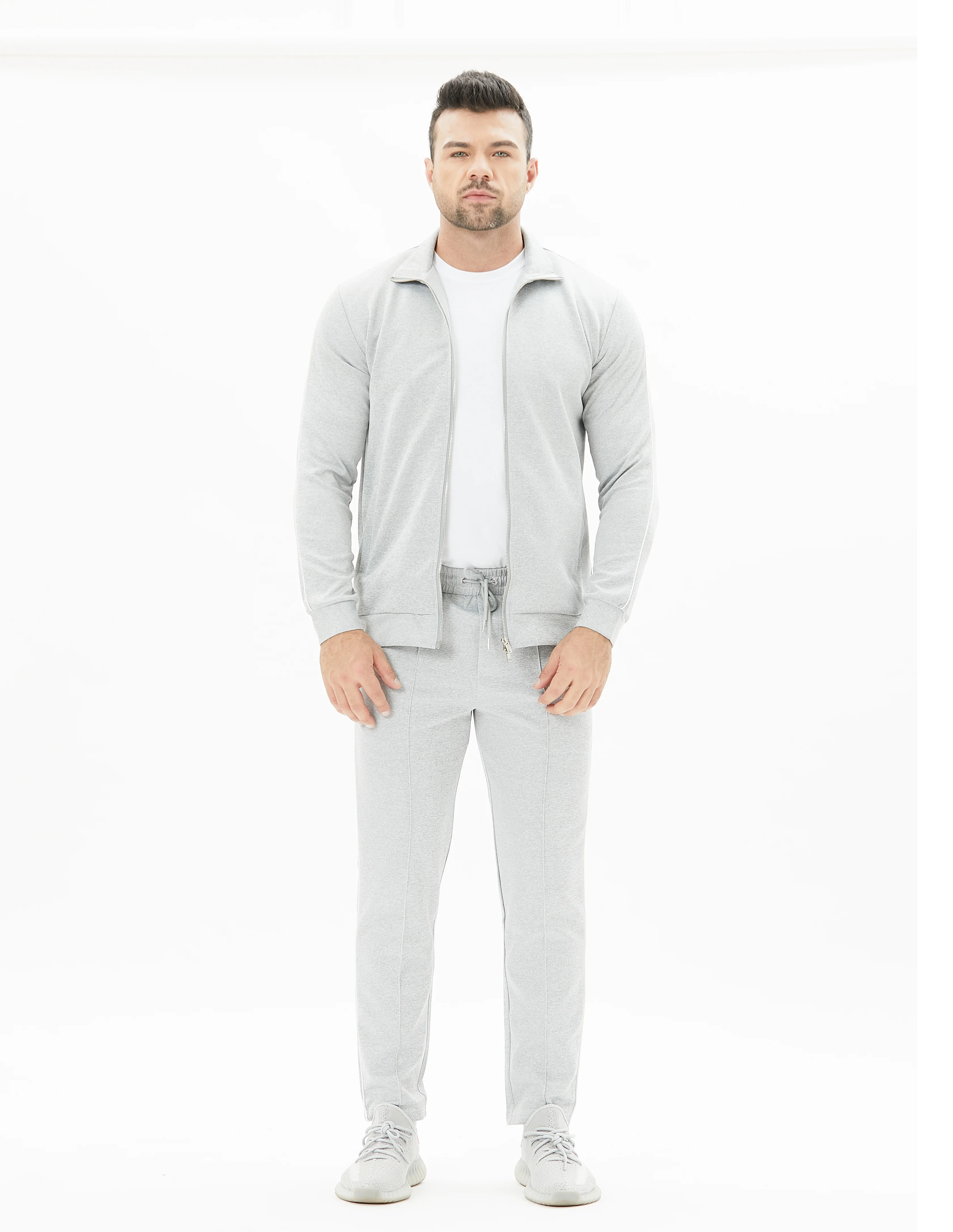 Оптовая продажа 2021, высококачественные мужские костюмы для бега на молнии, мужской комплект из двух предметов для бега