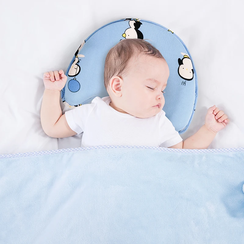 Wholesale Baby Pillow Memory Foam Newborn Baby pillow with Skin friendly Breathable pillow cover