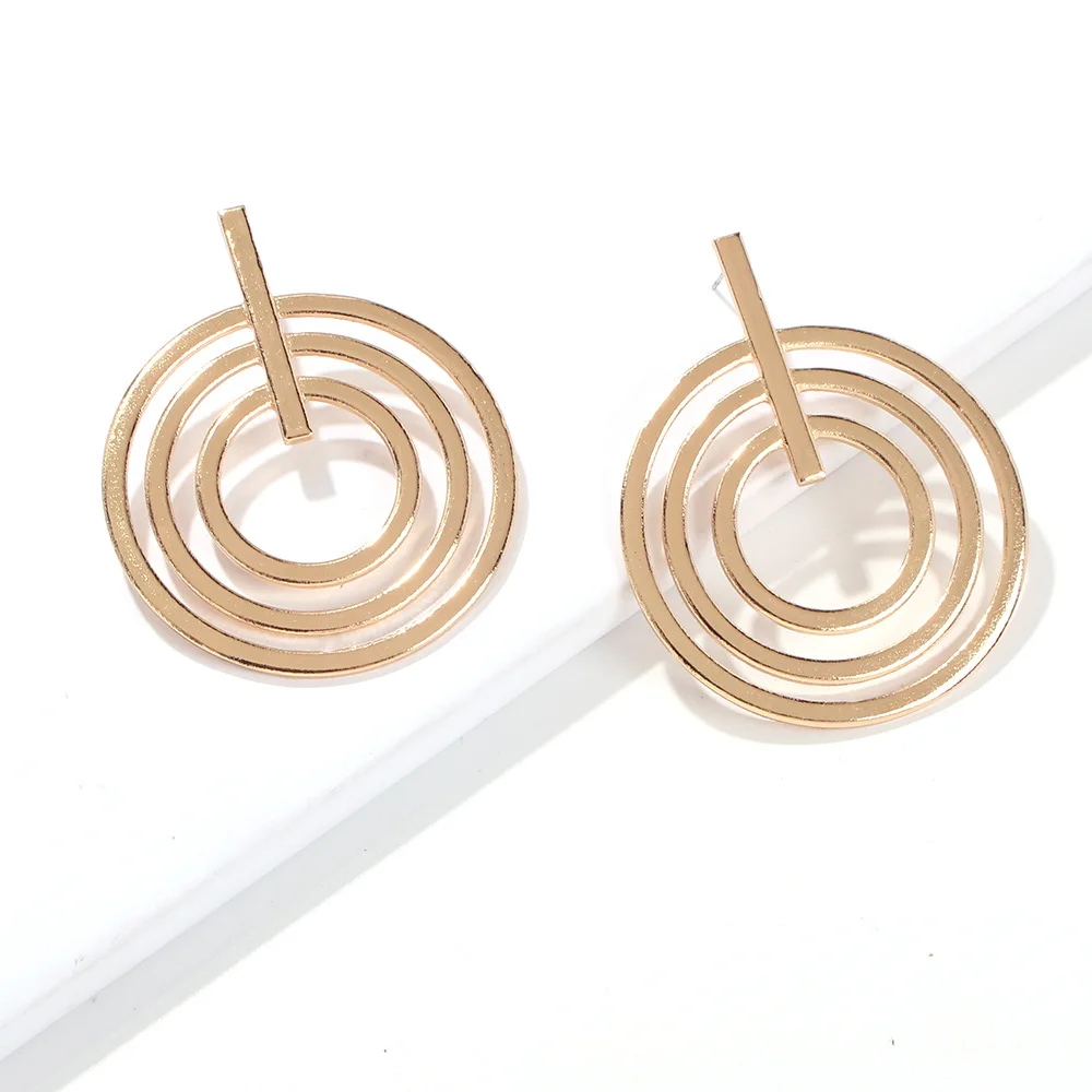 2020 новая модель, широкие полукруглые серьги-кольца из цинкового сплава для женщин