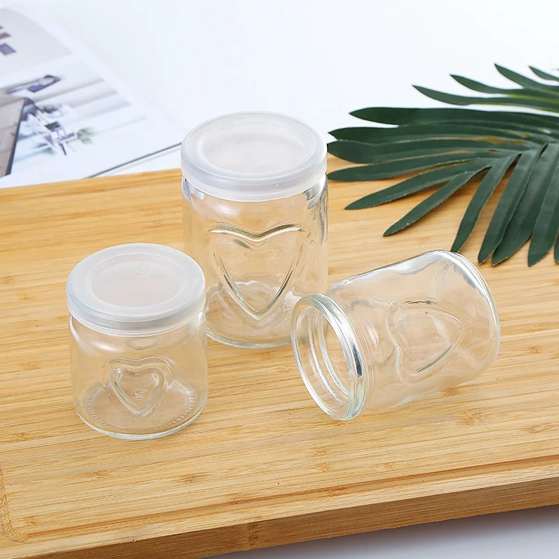 Ru Star Clear Special Design 250ml Cone Shape Glass Storage Jar For Caviar Herb Pepper Chili Powder Honey