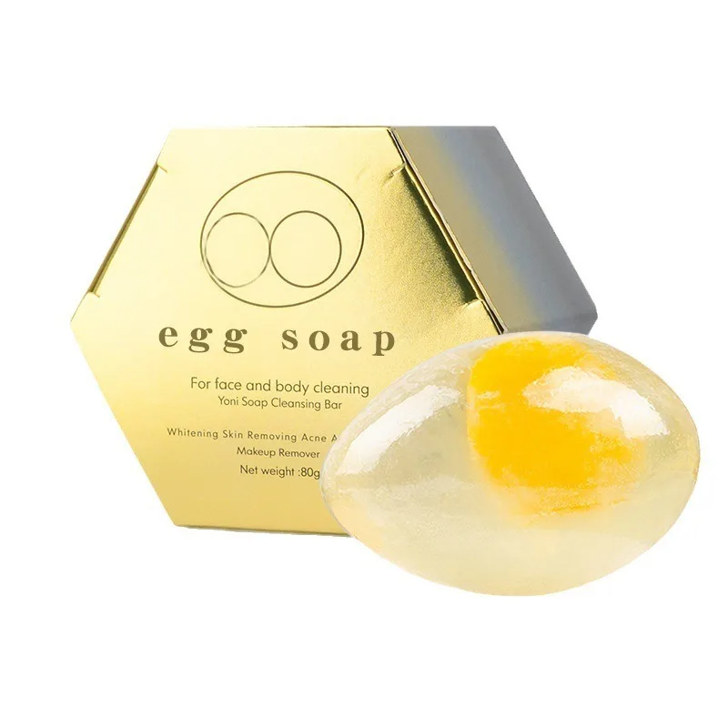 Private label handmade egg soap collagen bath solid soap for face and body cleansing yoni cleansing soap bar