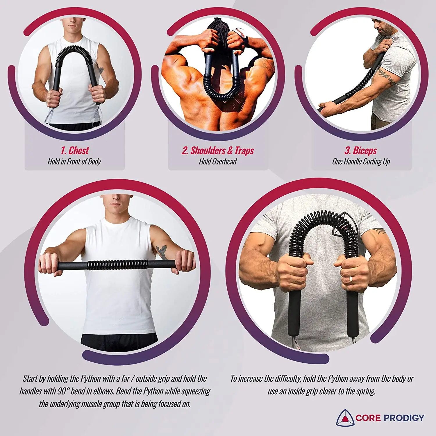 FANDING Strength 20-80Kg Power Twister Fitness Flexible Power Mini (20-50kg) Exercises For Power Twister