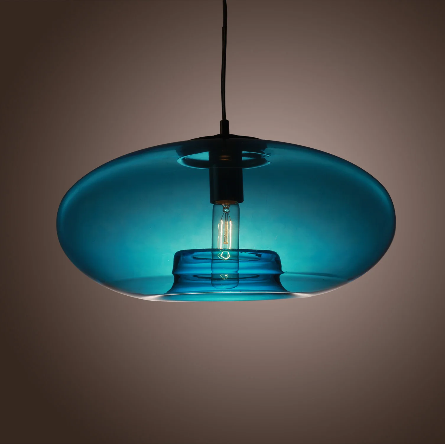 Nordic modern Blue Glass Chandelier lamp Ball Ceiling Hanging Light