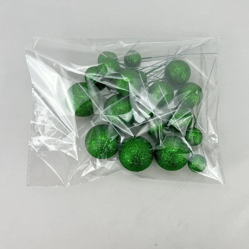 2/2.5/3/4cm Hot Selling Happy Birthday Stock Cake Ball Decorations  Popular Glitter Shiny Baking Balls Graduation cake toppers