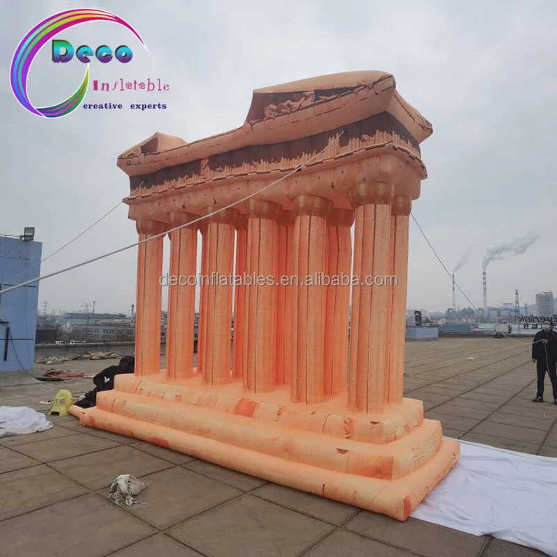 Simulated Building Large Inflatables Greek Temple Decor