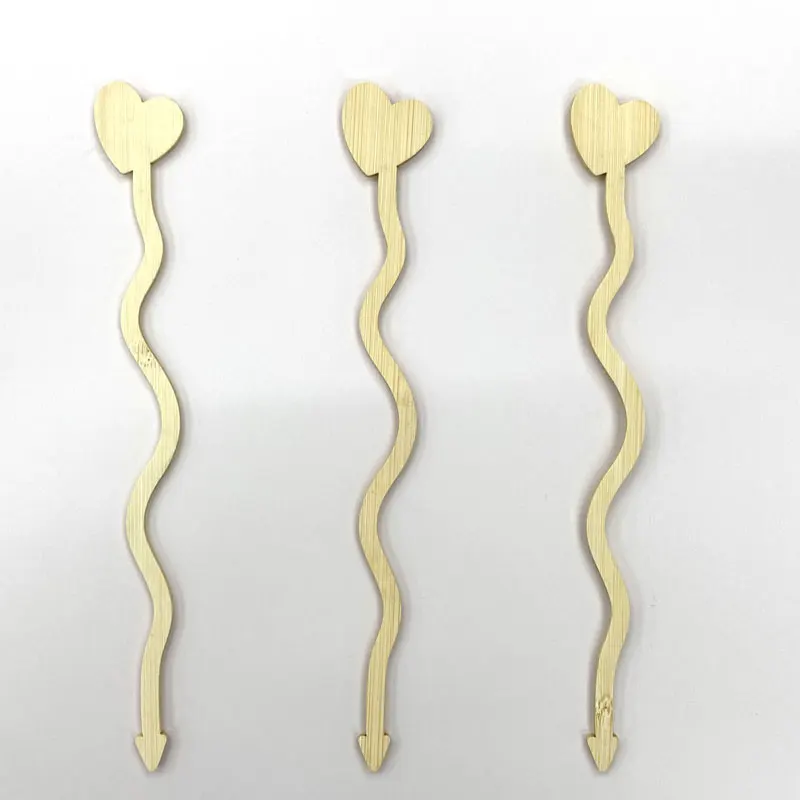 Disposable bamboo stirrers olive needle swizzle stick cocktail