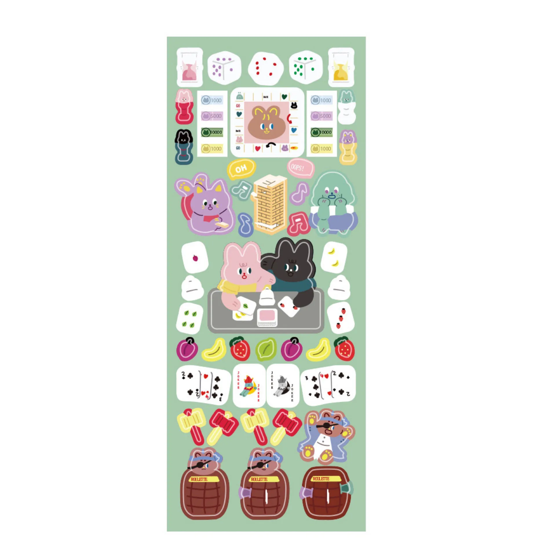 girls favorite  cute cartoon stickers for decorating notebooks and small personal things, most popular in girls