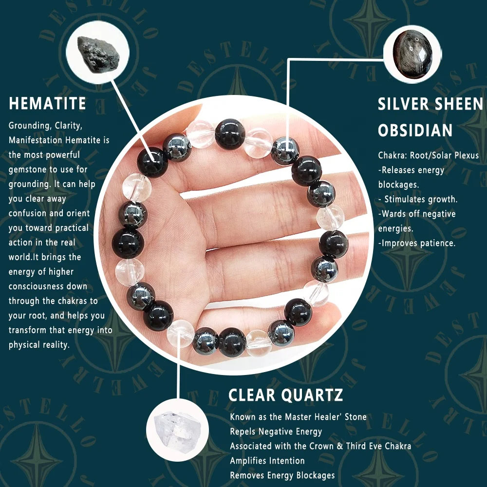 IRLIN Natural crystal stone amethyst rose quartz turquoise onyx agate beads for women 6mm 8mm 10mm round crystal beads bracelet