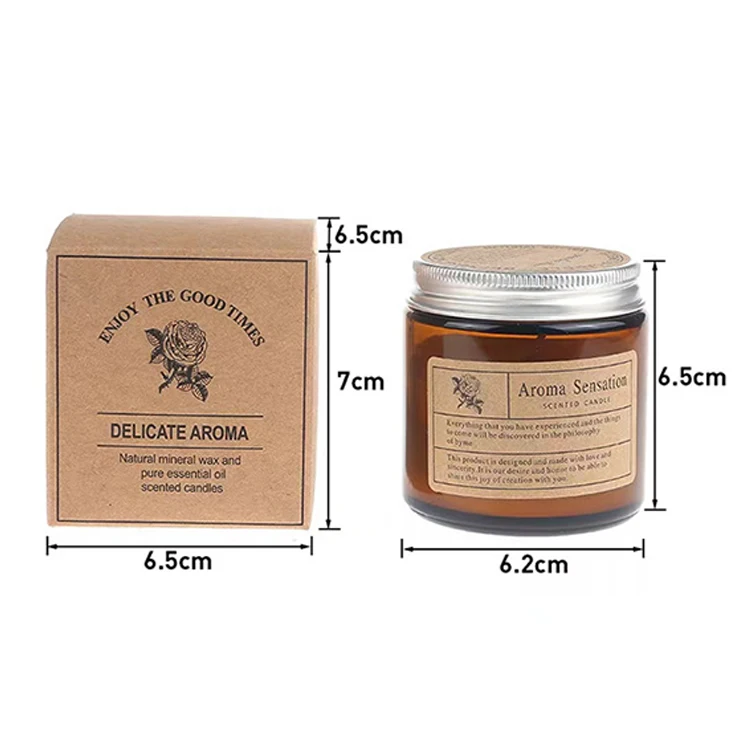 Wholesale Custom Logo Luxury Elegant Heat Resistant Round Clear Glass Jars Soy Wax Scented Candles