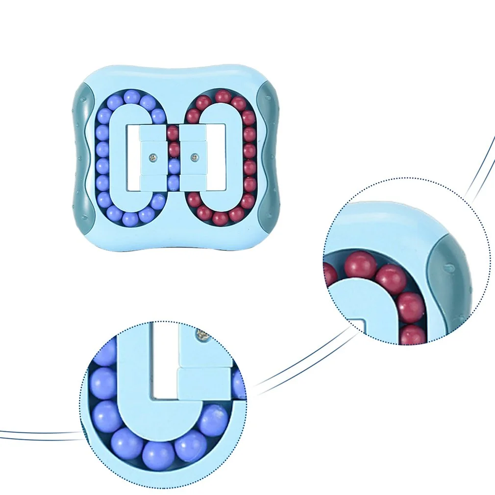 Decompression Educational Toys Rotating Magic Bean Fidget Toys Stress and Anxiety Relief Fingertip Cube plastic Toy