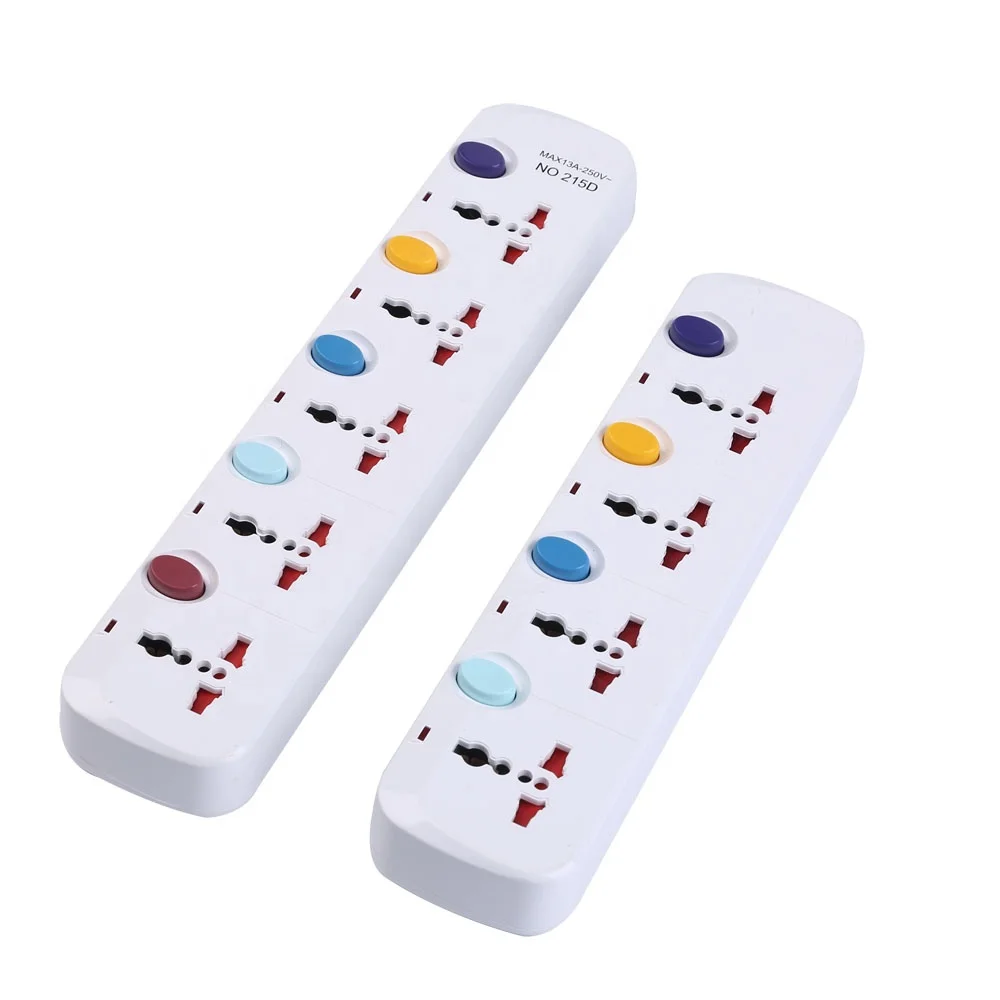 color 10 Way Multiple Power Extension Lead Socket