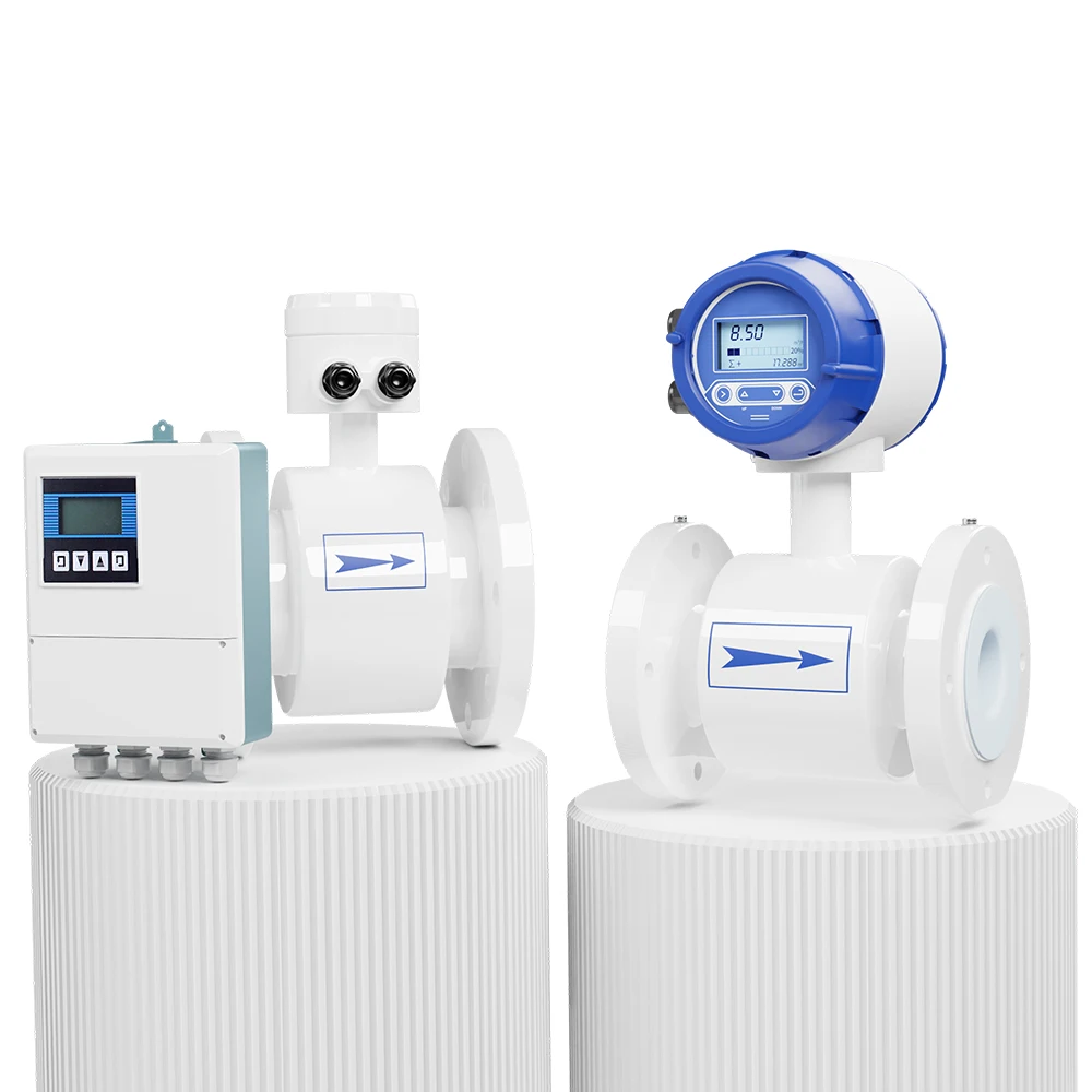 Industrial RS485 modbus water stainless steel remote type electromagnetic flow meters for acid