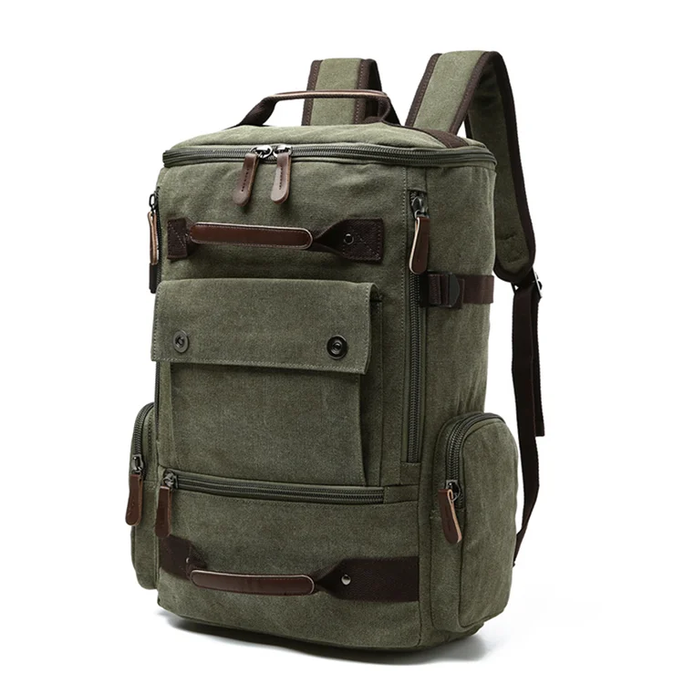 Multi Functional Canvas Large Capacity Travel Hiking Backpack Laptop