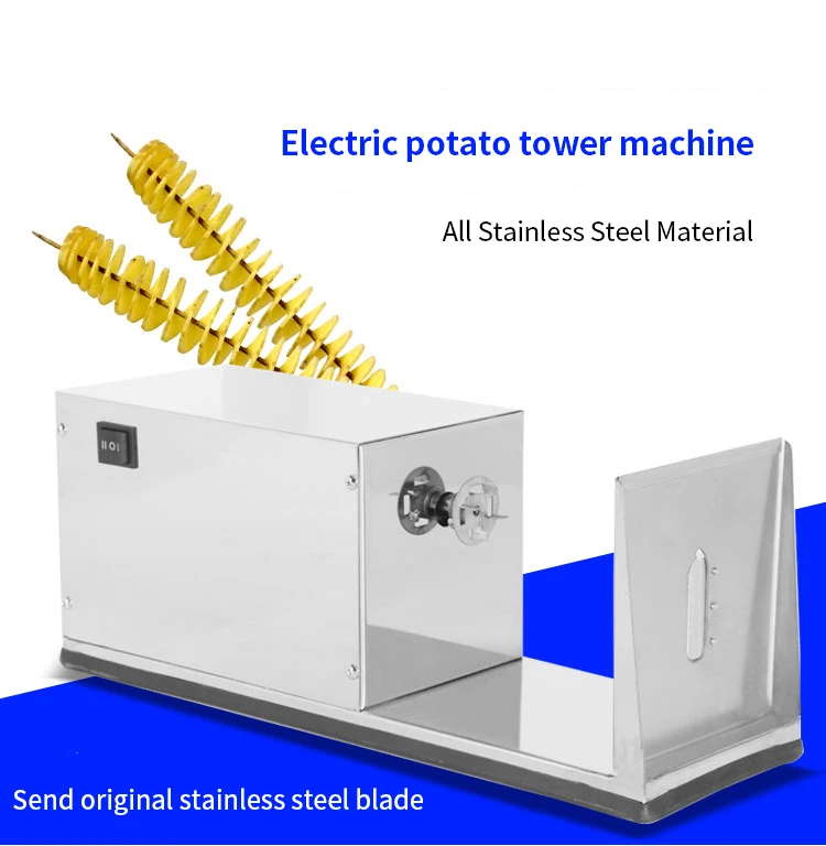 Электрический Картофель чип Спираль нарезки картофеля Чипсы Резки