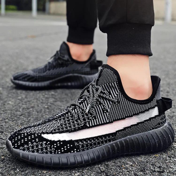 Wholesale custom brand ladies black and white men sneaker women running air cushion men sport shoes