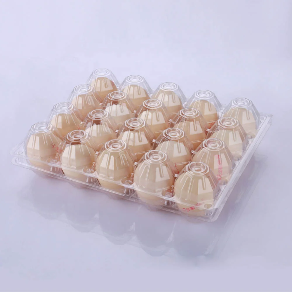 
Factory Price Disposable RPET/PET Clear Blister Plastic Chicken Egg Packing Box Big Egg Tray For Supermarkets 