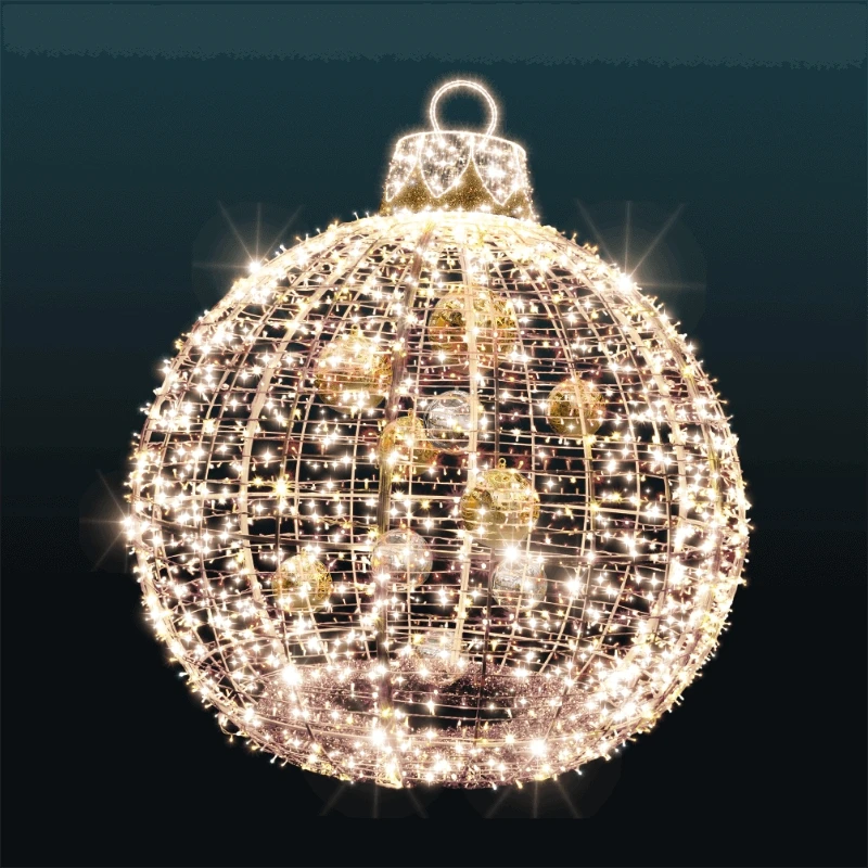 3D Outdoor Shopping Center Waterproof Light Ball Shape Large Christmas Led String Light