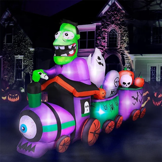 Giant halloween holiday outdoor decorations inflatable air blown halloween pumpkin inflatable tree