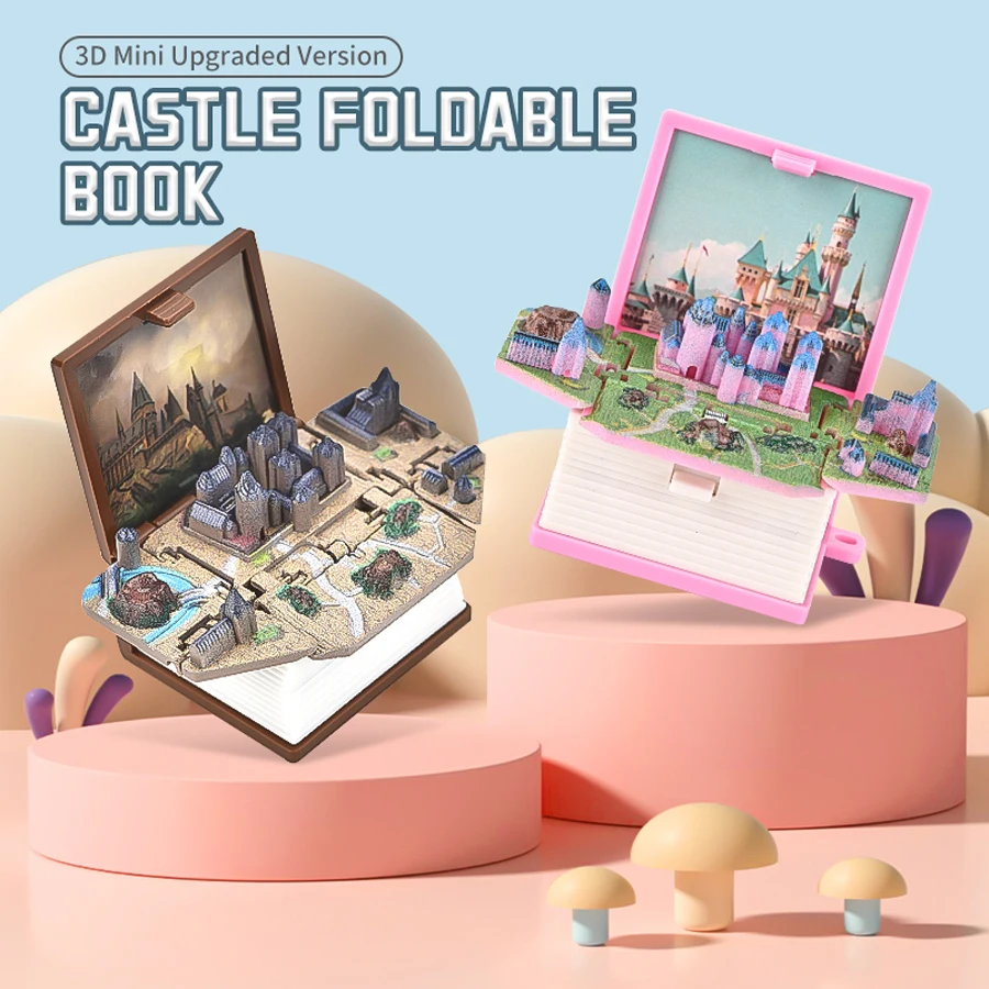3D трехмерная Складная книга-бомба мини-замок с пряжкой для ключей Детские забавные креативные новые игровые игрушки
